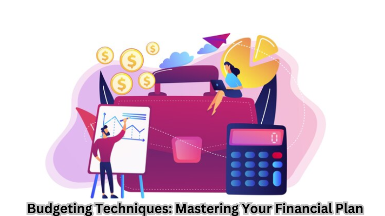 "Illustration of a person managing coins and financial charts - Budgeting Techniques