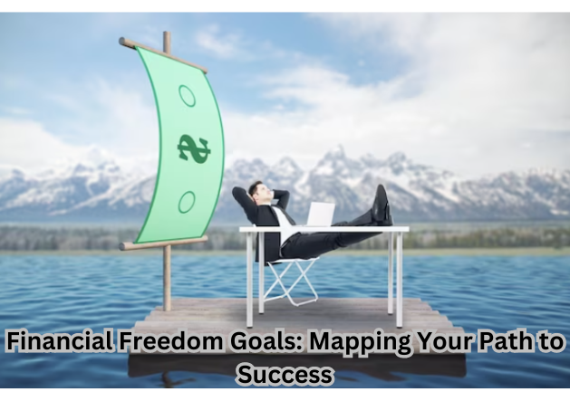 A roadmap illustration representing Financial Freedom Goals, guiding you towards success and financial independence