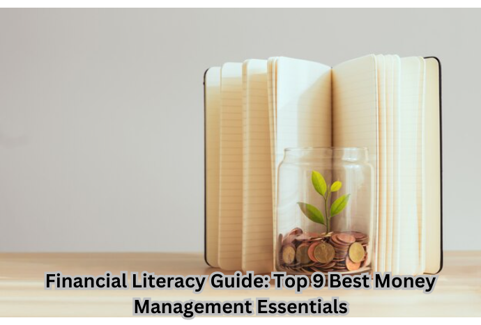 "Image illustrating key financial literacy concepts featured in the comprehensive guide: Top 9 Best Money Management Essentials." Caption: